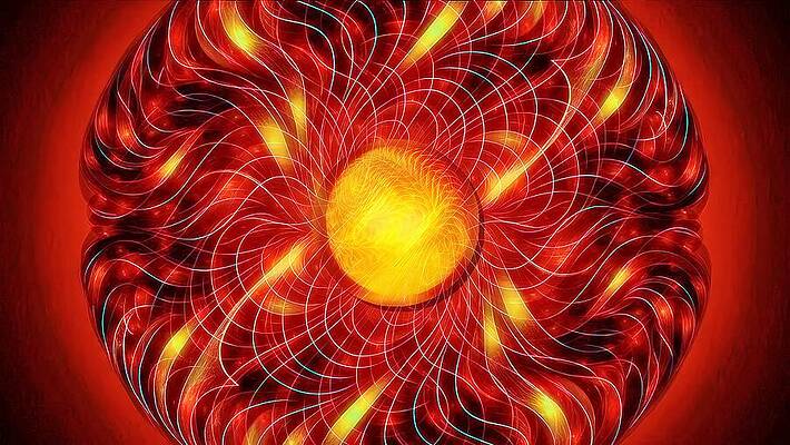 Vibrant Spiral Chaos Digital Art
