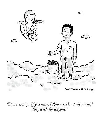 Lover Drawing - I'll Throw Rocks by Joseph Dottino and Alex Pearson