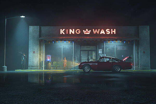 Illusion In Red Print