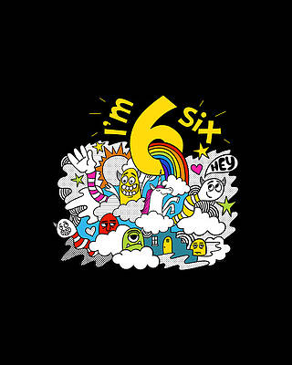 Birthday Gift Digital Art - Im 6 6th Birthday by Flippin Sweet Gear