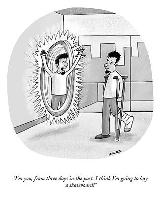 Future Drawing - I'm Going To Buy A Skateboard by Lonnie Millsap