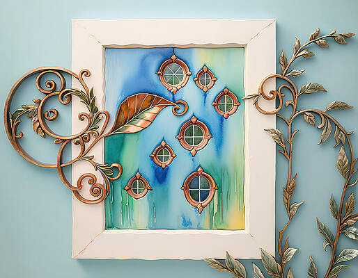 Organic Wall Art featuring the digital art Image Becoming Reality by Eris And AI