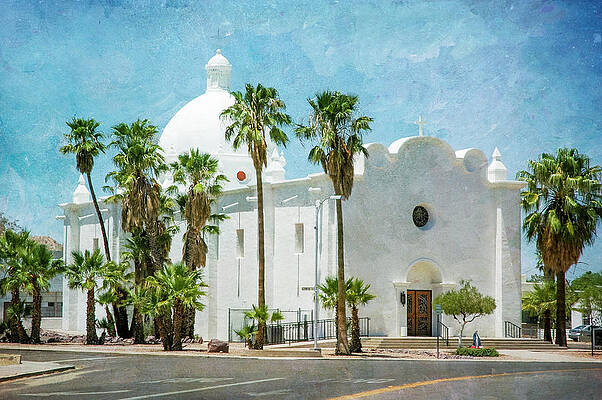 Wall Art featuring the photograph Immaculate Conception Church Ajo Arizona by Mary Lee Dereske