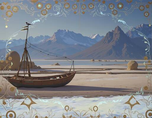 Whimsical Digital Art - In Celebration Of Being Beached by Eris And AI