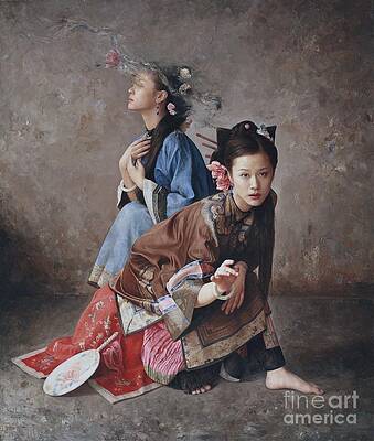 Wall Art featuring the painting In Search Of Fragrance by Mingyue Wang