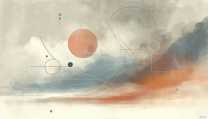 Geometric Abstract Landscape Wall Art