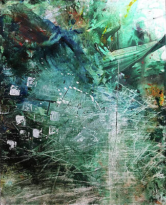 Abstract Wall Art featuring the painting Inclination Towards Not Being by Rodney Frederickson