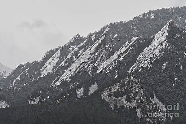 Colorado Photograph - Incredible Close Up Of The Boulder Flatirons In Black And White by Abigail Diane Photography