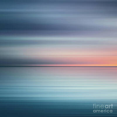 Vibrant Photograph - India Colors - Abstract Wide Oceanscape - Triptych Left - 1 Of 3 by Stefano Senise