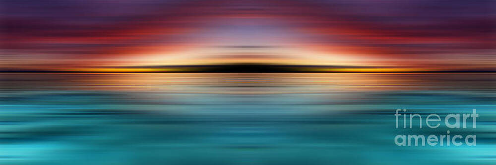 Vibrant Photograph - India Sunset Colors - Abstract Wide Sunset Wall Art by Stefano Senise