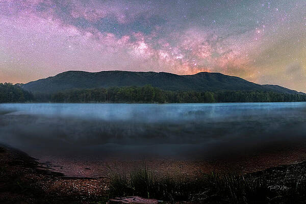 Sky Photograph - Indian Boundary Lake Fog Rising by Theresa D Williams Smoky Mountains
