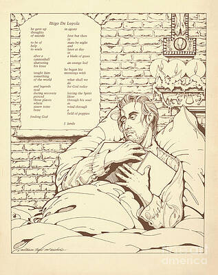 Wall Art featuring the drawing Inigo De Loyola by William Hart McNichols