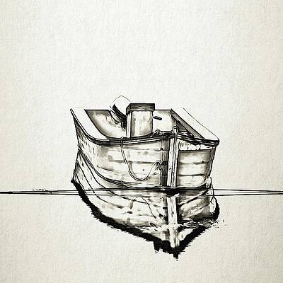 Transportation Wall Art featuring the photograph Ink Boat by Tatiana Travelways