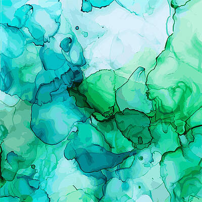 Wall Art featuring the digital art Ink Spill One by Printed View