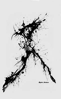 Drawing - Inked Motion by Rafael Salazar