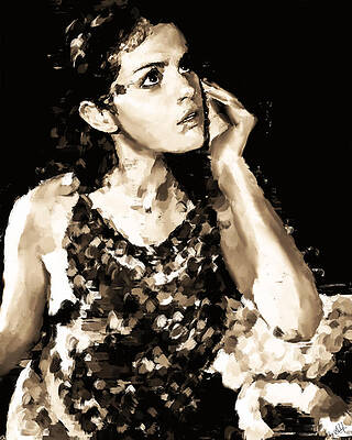 Expression Wall Art featuring the digital art Selena Gomez, Ice Cream by Gradify Creations