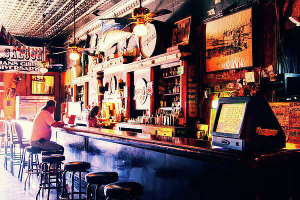 Wall Art featuring the photograph Inside The Sportsman Bar In Kingman, Arizona by Tatiana Travelways