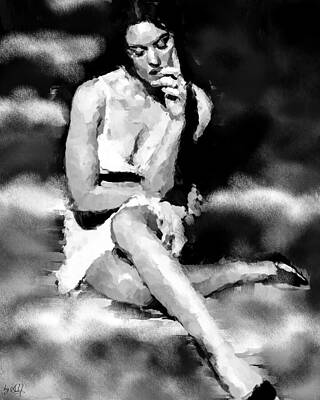 Expressive Digital Art - Monica Bellucci, Tears Of The Sun by Gradify Creations