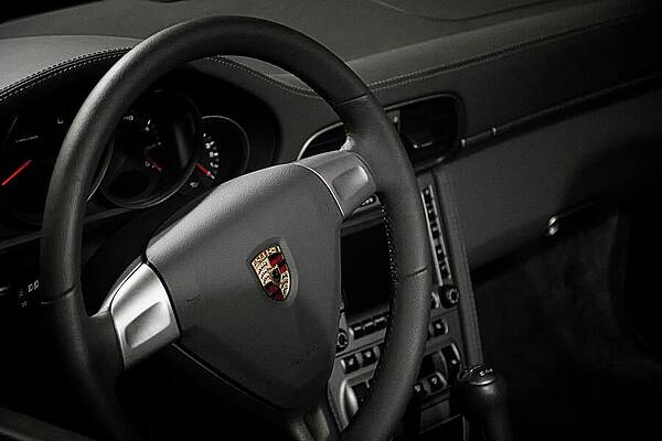 Interior of Porsche Car Wall Art
