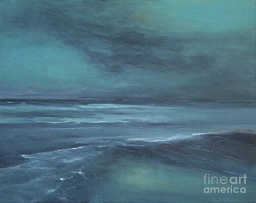 Minimalist Wall Art featuring the painting Into The Mystic by Jane See