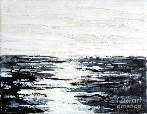 Luminous Wall Art featuring the painting Into The River Of The Moon by Anita Thomas