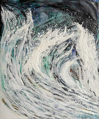 Wall Art featuring the painting Into The Wave by Anita Thomas