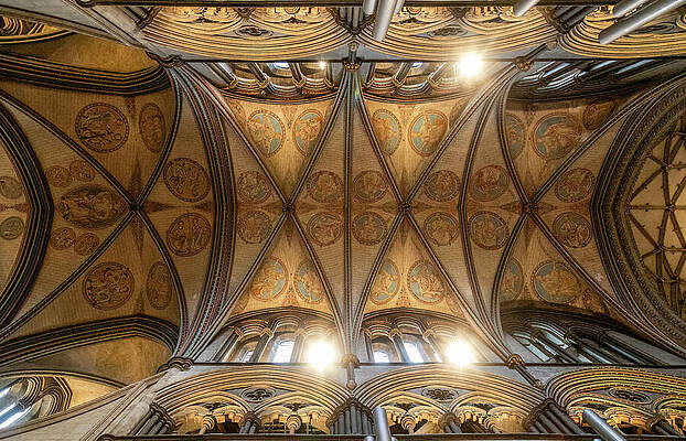 Intricate Cathedral Ceiling Architecture Wall Art