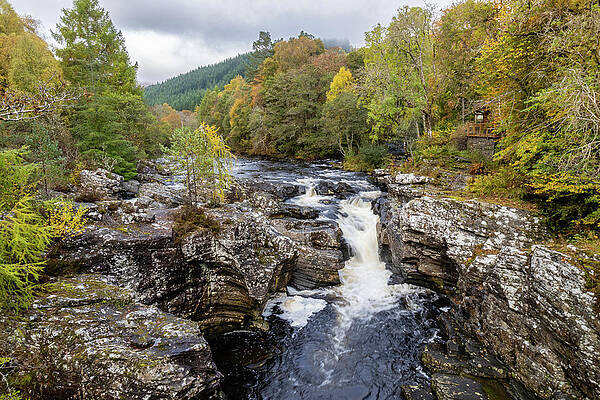 Sky Wall Art featuring the photograph Invermoriston Falls 3 by Shirley Mitchell