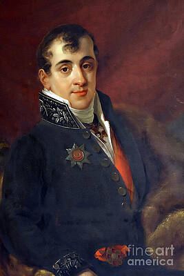 Historical Wall Art featuring the painting I Capodistrias Career In Russian Diplomacy by Antonios Valamontes