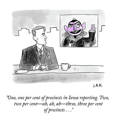 Iowa Wall Art featuring the drawing Iowa Reporting by Jason Adam Katzenstein