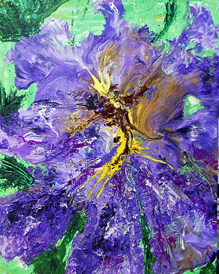 Flower Wall Art featuring the painting Iris Crush by Stacey Torres