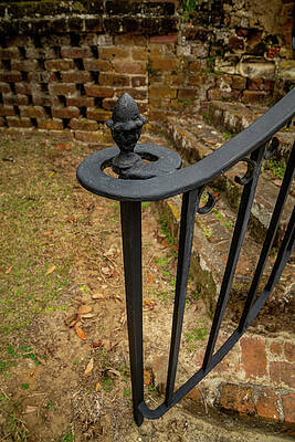 Wall Art featuring the photograph Ironwork Detail At Middleton Place Plantation by Cindy Robinson