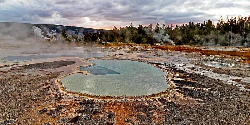 Natural Wall Art featuring the photograph Is This Earth?  Doublet Pool, Yellowstone by KJ Swan
