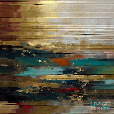 Abstract Stripes and Splashes Wall Art