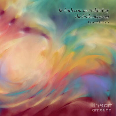 Wall Art featuring the painting Isaiah 61 1 Square Christian Art, Good Tidings by Mark Lawrence