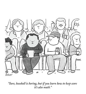 Cartoon Drawing - It's Also Math by Asher Perlman