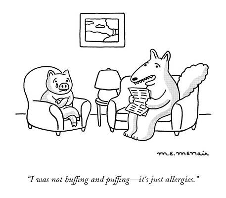 Fairy Tale Drawing - It's Just Allergies by Elisabeth McNair