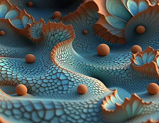 Abstract Wall Art featuring the digital art It's Life But Not As We Know It by Eris And AI