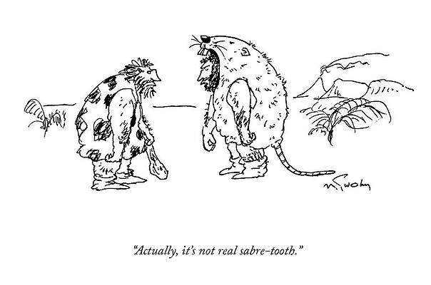 Minimalist Wall Art featuring the drawing It's Not Real by Mike Twohy