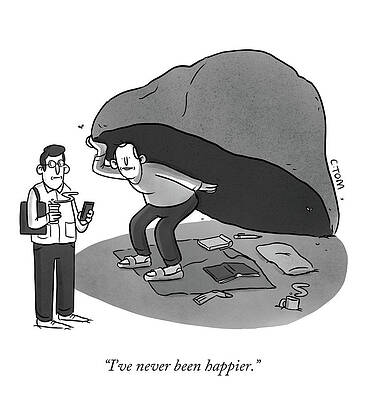 Peaceful Drawing - I've Never Been Happier by Colin Tom