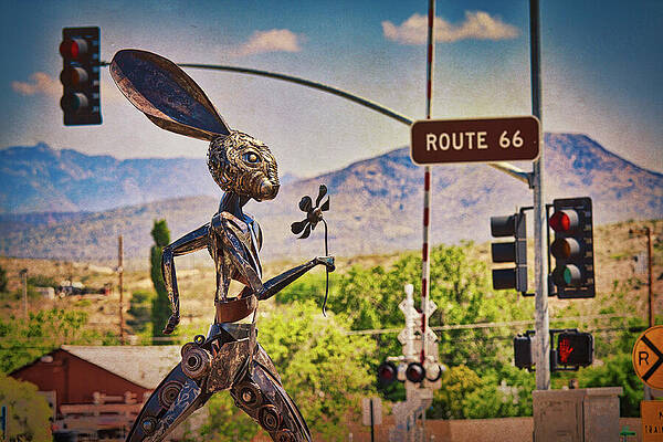 Nature Wall Art featuring the photograph Jack Rabbit Art In Kingman Arizona, On Route 66 by Tatiana Travelways