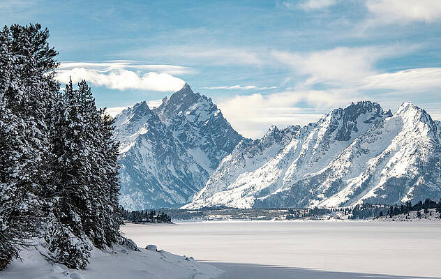 Snow-Covered Mountain Range Wall Art