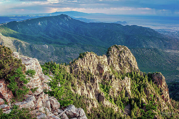 Sky Wall Art featuring the photograph Jagged Peaks Of The Sandias by Howard Holley