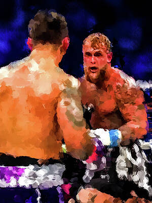 Digital Art - Boxing Day, JAKE PAUL VS MIKE PERRY by Gradify Creations