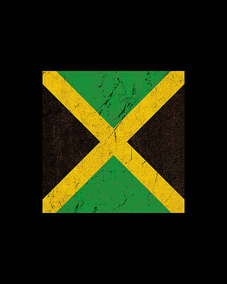 Cool Wall Art featuring the digital art Jamaica Flag by Flippin Sweet Gear