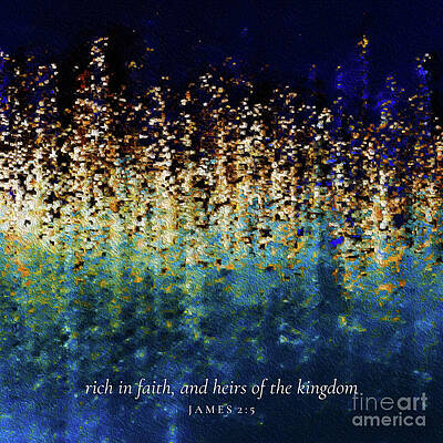 Wall Art featuring the painting James 2 5 Square Christian Art, Heirs Of The Kingdom by Mark Lawrence