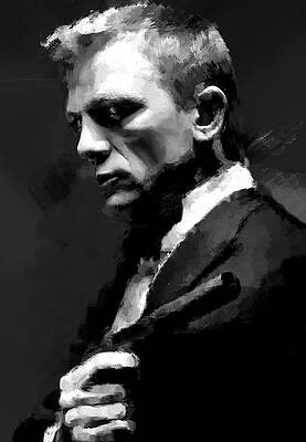 Dramatic Digital Art - James Bond Shocker by Gradify Creations