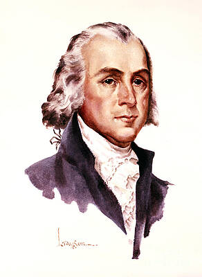 Portrait Painting - James Madison - Signers Of The U.S. Constitution by Lyle Tayson