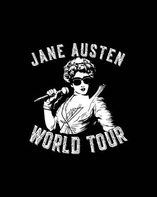 Book Digital Art - Jane Austen World Tour by Flippin Sweet Gear