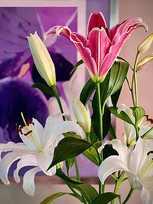 Still Life Wall Art featuring the digital art January Still Life by Gina Harrison